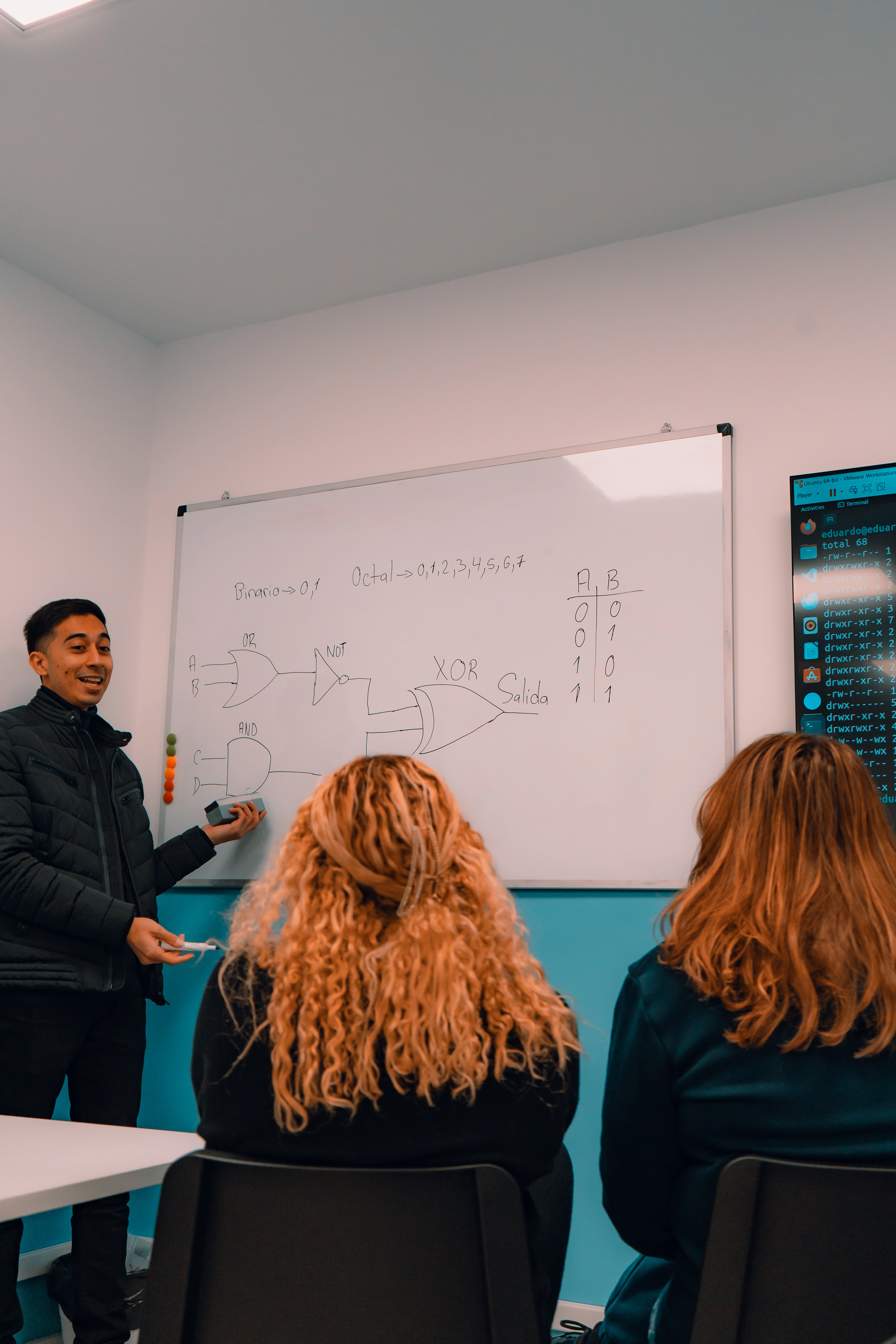 Explicación a alumnas en Vigara FP